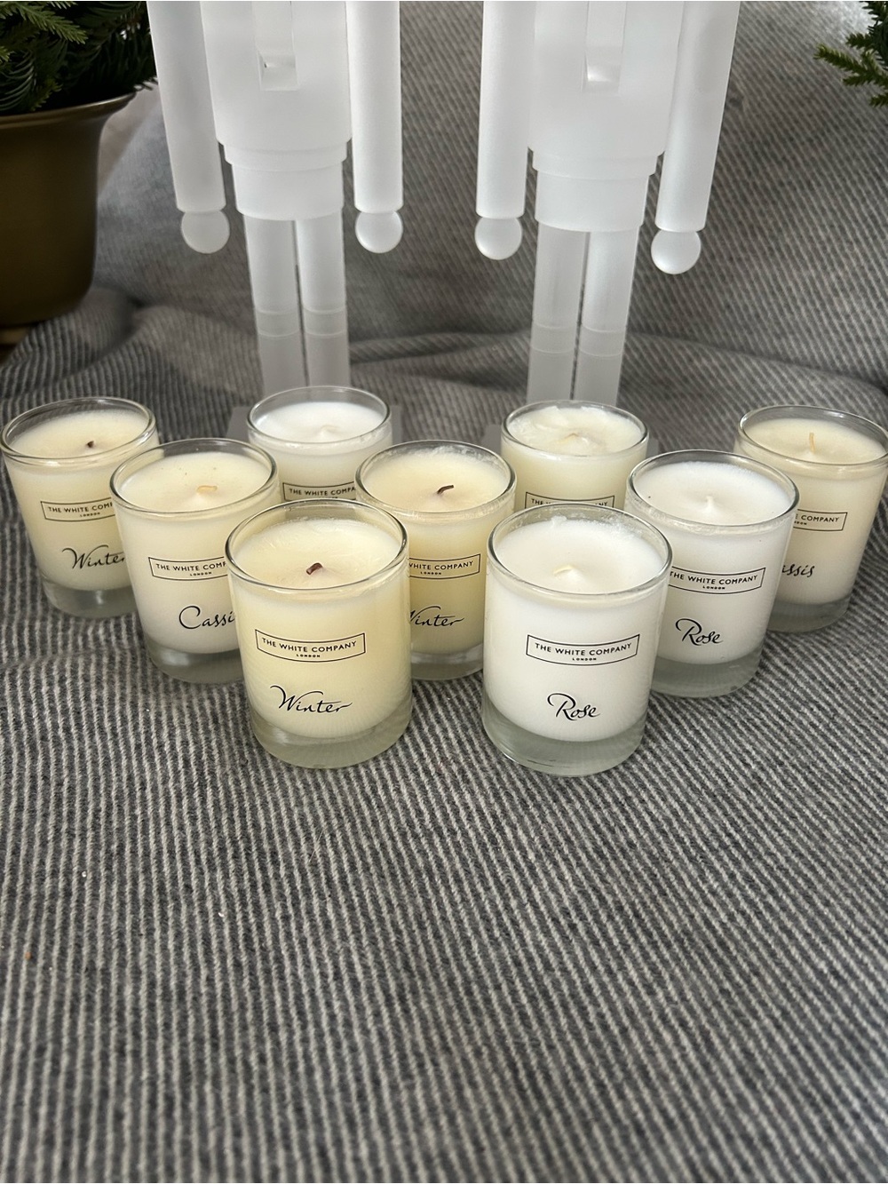 The White Company Assorted Set of 9 Scented Votive Candles NEW